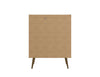 Manhattan Comfort Bogart Mid-Century Modern Accent Cabinet - White & Natural|Armoire décorative Bogart de Manhattan Comfort de style moderne du milieu du 20e siècle - blanche et naturelle