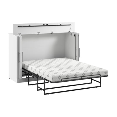 Bestar Pur 69 W Full Cabinet Bed with Mattress - White|Armoire-lit double Pur de Bestar de 69 po (L) avec matelas - blanche