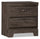Yorkdale Bedside 2-Drawer Nightstand, 23.5"W x 24.7"H, Made in Canada - Grey