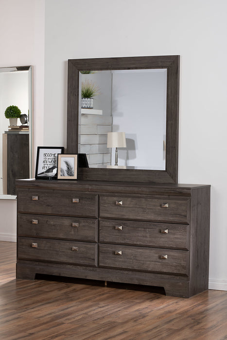 Yorkdale Bedroom 6-Drawer Dresser, 61.4\"W x 32.3\"H, Made in Canada - Grey