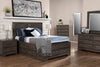 Yorkdale Grey Full Storage Bed - {Contemporary} style Bed in Alabaster Oak {Engineered Wood}