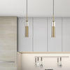 Dainolite Luna LED Pendant 6w Aged Brass Finish Clear Glass Lamp|Luminaire suspendu Luna de Dainolite en verre transparent, avec fini laiton vieilli et ampoule à DEL de 6 W
