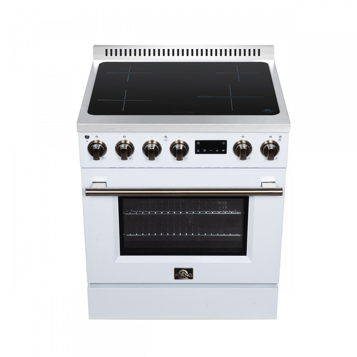 Forno Torino 30 Inch White Induction Range, 4.32 cu.ft - FFSIN0936-30WHT Electric Range
