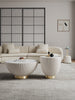 Anderson Modern 3-Piece Coffee Table & End Table Set in Cream | Ensemble de 3 tables Anderson Modern : table basse et tables d’appoint en creme
