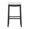Claridge Faux Leather Backless Barstool - Black and White|Tabouret bar Claridge en similicuir et sans dossier - noir et blanc