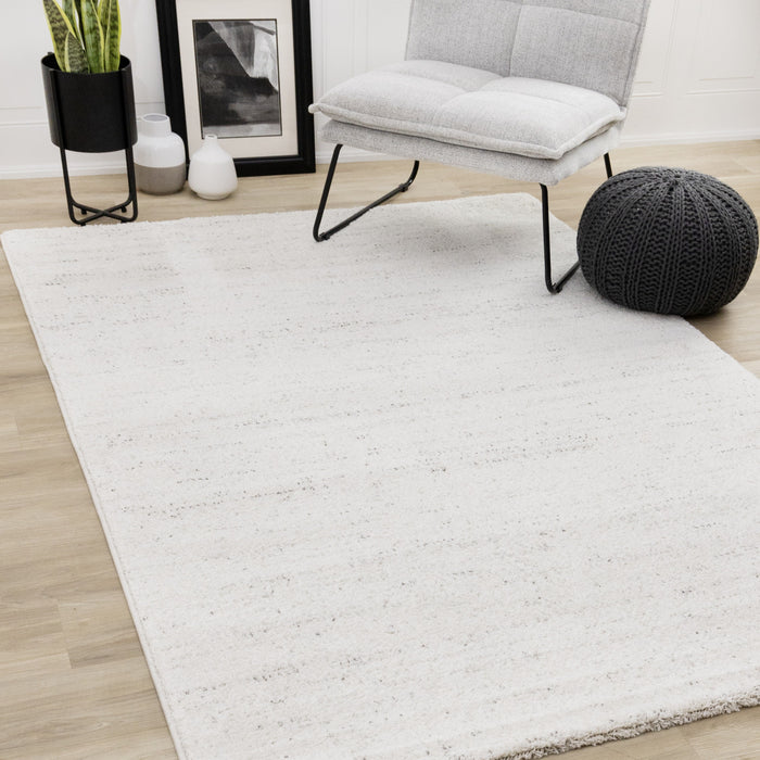 Surrey White Grey Speckled Rug, 7'10\" x 10'10\" Indoor Area Rug