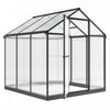 Outsunny 8' X 6' X 6.4' Walk-in Polycarbonate Greenhouse, Charcoal Grey|Outsunny Serre En Polycarbonate De 8' X 6' X 6.4' Avec Gouttieres