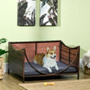 Pawhut Rattan Pet Bed For Small Medium Dogs And Cats, Wicker Dog House Outdoor With Water-resistant |Pawhut Lit En Rotin Pour Chiens Et Chats De Petite Taille Et De Taille Moyenne, Niche En Osier Pour