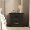 Clifford Traditional Nightstand in Black (3-Drawer) | Table de nuit traditionnelle Clifford en noir (3 tiroirs)