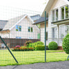 Outsunny Garden Fence Barrier, Welded Fence Roll Plastic-Coated Steel Green