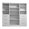 Bestar Pur 86 W Closet Organization System with Drawers - White|Système d’organisation de garde-robe Pur de Bestar de 86 po (L) avec tiroirs - blanc