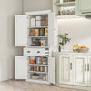 HOMCOM 72" Kitchen Pantry, Freestanding Storage Cabinet with Drawer, Cream