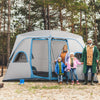 Outsunny Camping Tent Family Tent 4-8 Person With 2 Room And Mesh Windows|Outsunny Tente De Camping Tente Familiale 4-8 Personnes Avec 2 Chambres
