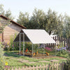 Pawhut Metal Chicken Coop, Walk-in Large Chicken Run, Poultry Cage For Backyard Hen, Duck, Rabbit Wi|Pawhut Grand Poulailler En Metal Galvanise, Avec Couverture, Pour L'exterieur De La Cour, 10' X 6.5'