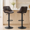HOMCOM Bar Stools Set of 2 Swivel Adjustable Counter Height Barstools