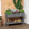 Outsunny 43.25" X 18" X 30" Elevated Wooden Garden Plant Stand Outdoor Raised Flower Bed 8 Grid Box |Outsunny 43.25" X 18" X 30" Stand De Plantes De Jardin En Bois Eleve Lit De Fleurs Sureleve Exterieu