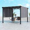 Outsunny 10' X 10' Retractable Pergola Canopy For Backyard, Garden, Grey|Outsunny Auvent De Pergola Retractable 10' X 10' Pour Jardin, Gris