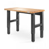 Gladiator 4' Adjustable Height Hardwood Workbench - Hammered Granite|Établi de 4 pi à hauteur réglable en bois franc de Gladiator - granite martelé