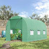 Outsunny 15' X 6.2' X 6.6' Walk-in Tunnel Greenhouse Garden Plant Seed Growing Warm House Outdoor Ho|Outsunny Serre De Jardin Tunnel 4,5l X 2l X 2h M Chassis Tubulaire Acier Galvanise Renforce 1,8 Cm 6