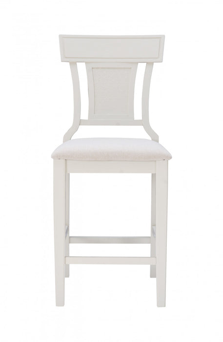 Rylan Fabric Counter-Height Stool - White
