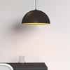 Dainolite Dome 3 Bulb Pendant Black/Gold Finish Lamp|Luminaire suspendu Dome de Dainolite avec fini noir et doré et 3 ampoules