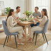 HOMCOM Dining Chairs Set of 4 Kitchen Chairs with Metal Legs Grey