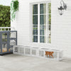 PawHut Cat Tunnel, Outdoor Cat Enclosure with Combinable Design, 8 Doors, 98" Kitty Toys for Puppy, Pet, House, Window, Cage, White