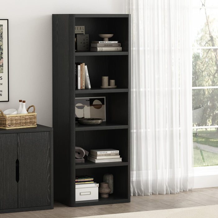 Rivington Modern 28\" Open Bookcase in Black