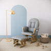 Storkcraft Hoop Glider and Ottoman - Natural/Light Gray Chair
