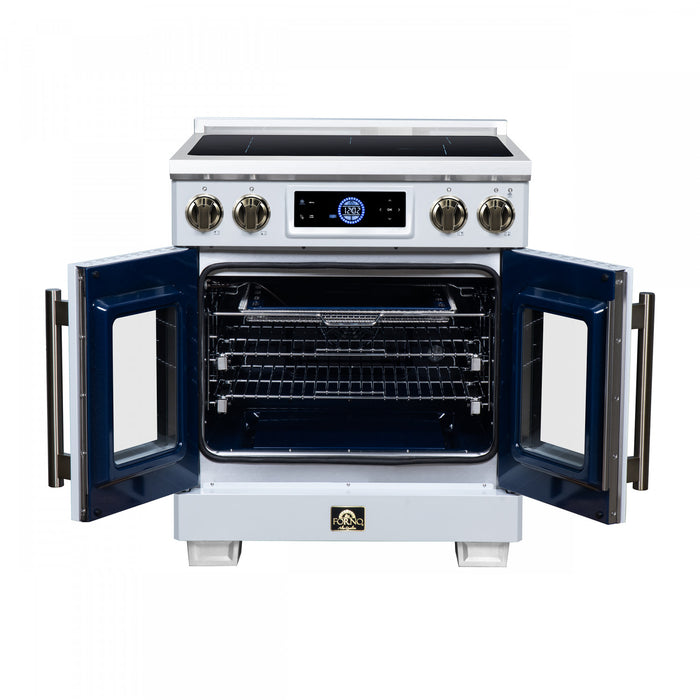 Forno Maximus 30 Inch Induction Range White, 4.32 cu.ft - FFSIN0932-30WHT Electric Range