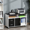 Homcom File Cabinet With 2 Lockable Drawers|Homcom Classeur Avec 2 Tiroirs Verrouillables