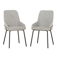 Thora Taupe Upholstered Accent Dining Chair (Set of 2) 