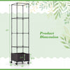 Costway 1 Pcs 67" Planter Raised Garden Bed With Planter Box &trellis Adjustable Height
