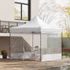 Outsunny 10' X 10' Pop Up Gazebo Canopy Tent With Sides, Height Adjustable|Outsunny Tente A Gazebo Pop-up 10' X 10' Avec Cotes, Hauteur Reglable