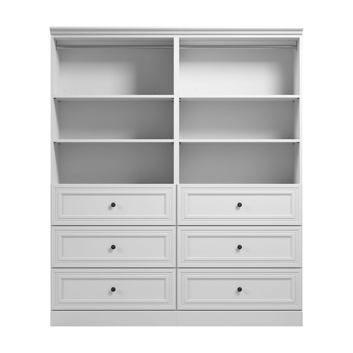 Bestar Versatile 72 W Closet Organizer with Drawers - White