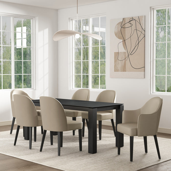 Hillman Modern 6-Piece Dining Chair Set in Sand