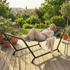 Outsunny Outdoor Hammock with Stand Side Pocket, 330 LBS, Dark Grey