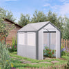 Outsunny 8' X 6' X 7.5' Heavy-duty Walk-in Greenhouse Outdoor Vegetable Plants Growing Warm House Se|Outsunny 6'x8'x7,4' Serre De Plain-pied Robuste Plantes De Legumes D'exterieur Poussant Au Chaud Mai