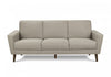 Upholstered Sofa, 77"L, Light Brown Fabric, Solid Wood Legs, Contemporary, Modern Sofa | Sofa Rembourre, 77"L, Tissu Marron Clair, Pieds En Bois Massif, Contemporain, Moderne
