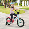Costway 14" Kids Bike With Adjustable Saddle Handlebar Removable Training Wheels Handbrake Red