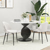HOMCOM Dining Chairs Set of 2, Mid-Back Velvet-touch Upholstery Side Chair
