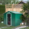Outsunny 9' X 6' Garden Storage Shed With Floor Foundation, Metal Tool Storage House With Double Doo|Outsunny Abri De Jardin 9.1'x 6.4' X 6.3' Avec Plancher En Acier Vert