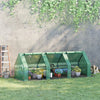 Outsunny 106" X 36" X 36" Portable Mini Greenhouse Tunnel Growing Tent Plants Flower Warm House W/ Z|Outsunny Mini Serre De Jardin 270l X 90l X 90h Cm Acier Pe Haute Densite 140 G/mĠ Anti-uv 3 Fenetres