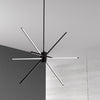 Dainolite Summit LED Chandelier 46w Matte Black White Acrylic Diffuser Lamp|Lustre Summit de Dainolite en acrylique blanc qui diffuse la lumière, avec fini noir mat et ampoule à DEL de 46 W