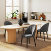 HOMCOM Dining Chairs Set of 4 Kitchen Chairs with Metal Legs Charcoal Grey