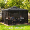 Outsunny 10' x 12' Gazebo Replacement Mosquito Netting, Black