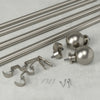 Umbra Bolas Nickel Expandable Double 1" and 3/4" Curtain Rod - 72"-144" | Tringle à rideaux extensible double Bolas de Umbra nickel de 1 po et de 3/4 po - 72 po à 144 po