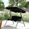 Outsunny 3-Seat Patio Swing, Outdoor Swing with Adjustable Canopy