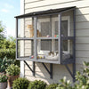 PawHut Window Cat Catio, Outdoor Cat House w/ Metal Mesh, 2 Tiers Outdoor Enclosure for Indoor Pet, Expandable Safe Window Perch for Sunbathing, Napping & Overlooking, 51.2"L