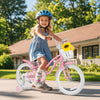 Costway 18" Kids Bike Toddler Bicycle Withtraining Wheel Kickstand For 4-8 Years Old Girl Red
